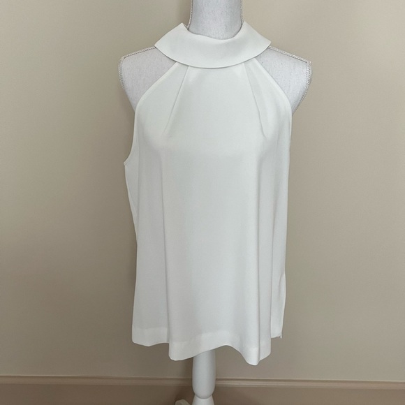 NWOT Trina Turk Ikepondo Sleevless White Top Size Medium - Picture 6 of 6